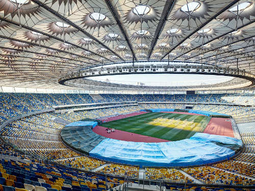 Graderío del Estadio Olímpico de Kiev